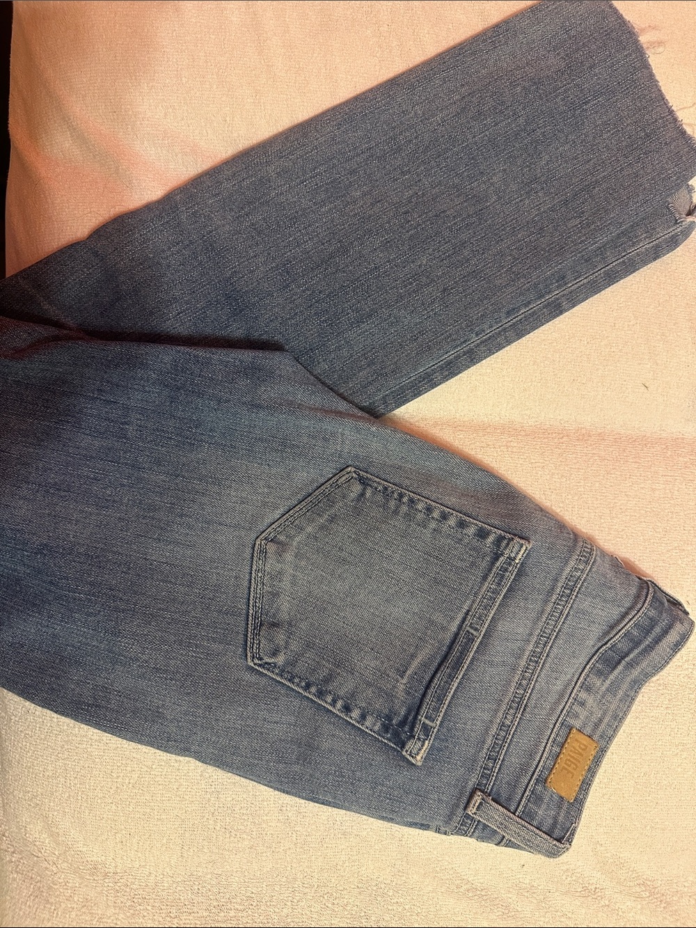 PAIGE Straight-Leg Jeans in Medium Blue Wash